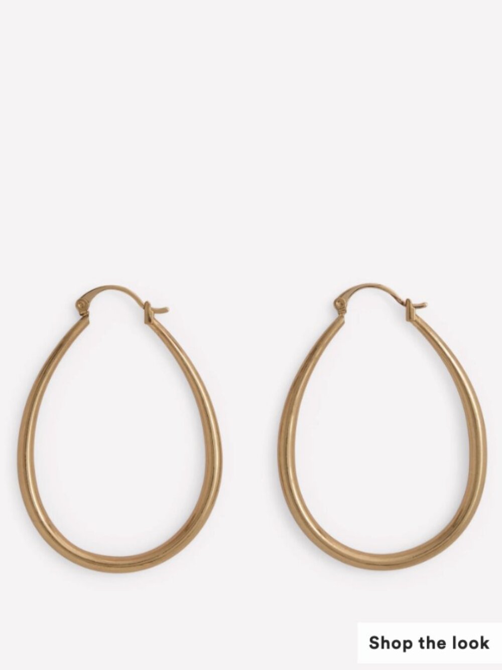 Large Metal Hoops Gold Colour
